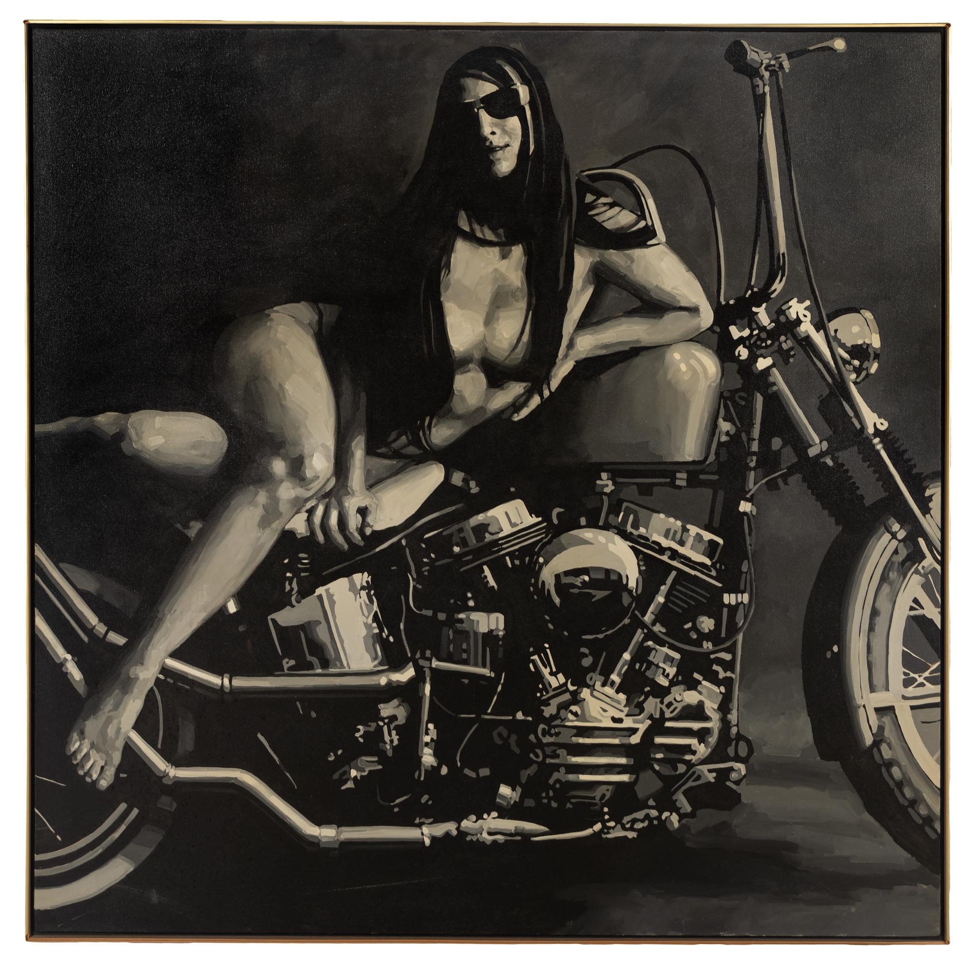 Karen on Tony's Chopper, 1969
