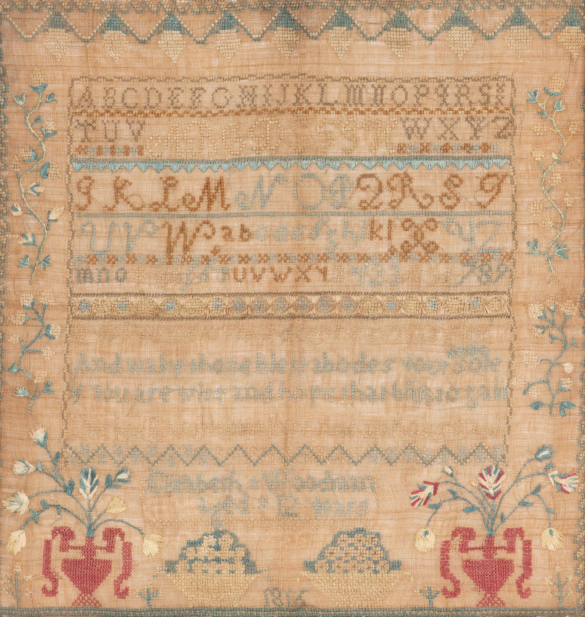 Four English Needlepoint Samplers