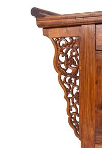 A Chinese Hardwood Three-Drawer Altar Coffer, Liansanchu