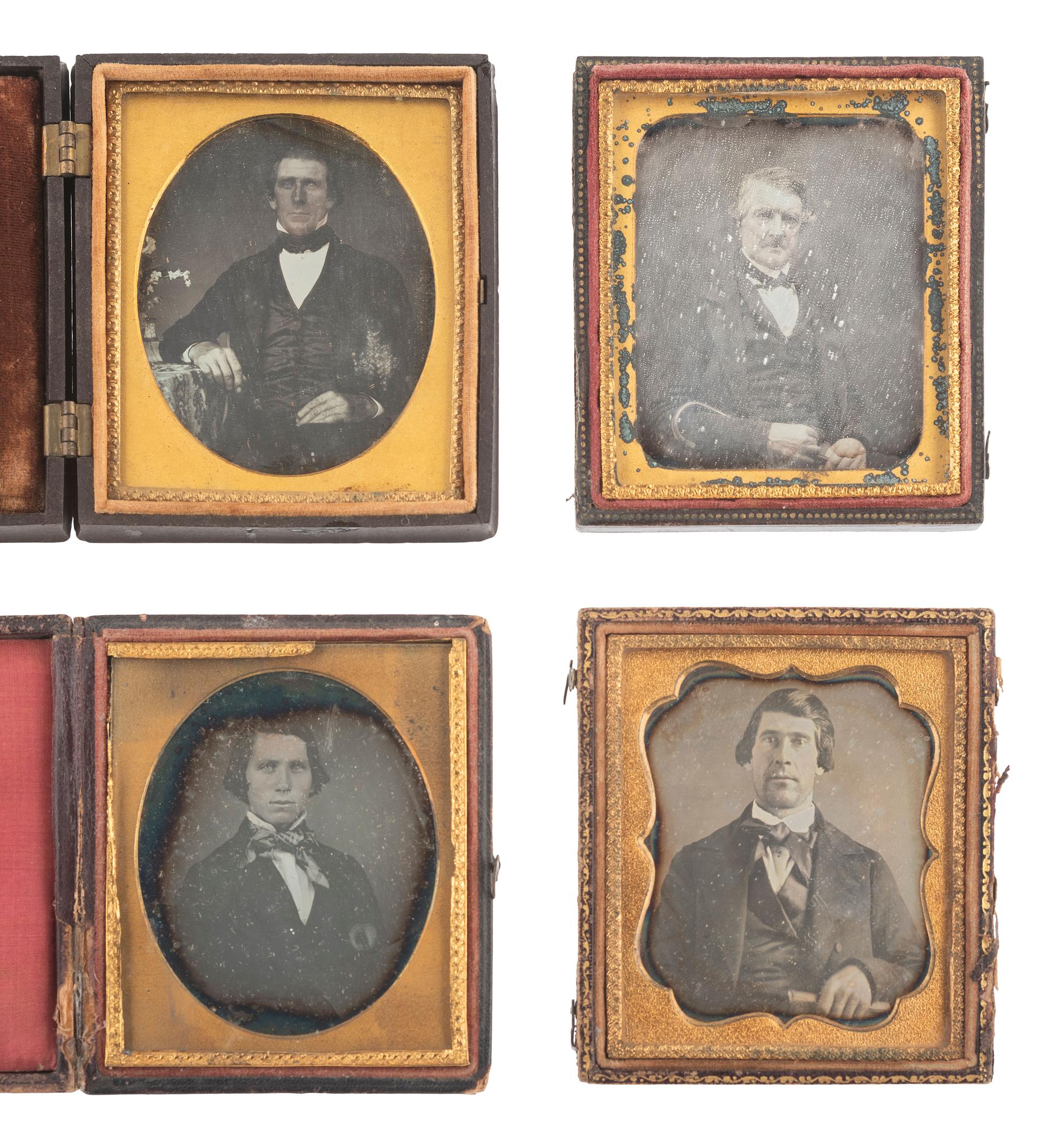 [EARLY PHOTOGRAPHY]. 36 sixth plate daguerreotypes featuring men of varying ages.