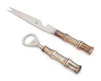 A Group of Two Tiffany & Co. Silver Bamboo Pattern Bar Articles