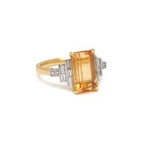 TOPAZ AND DIAMOND RING
