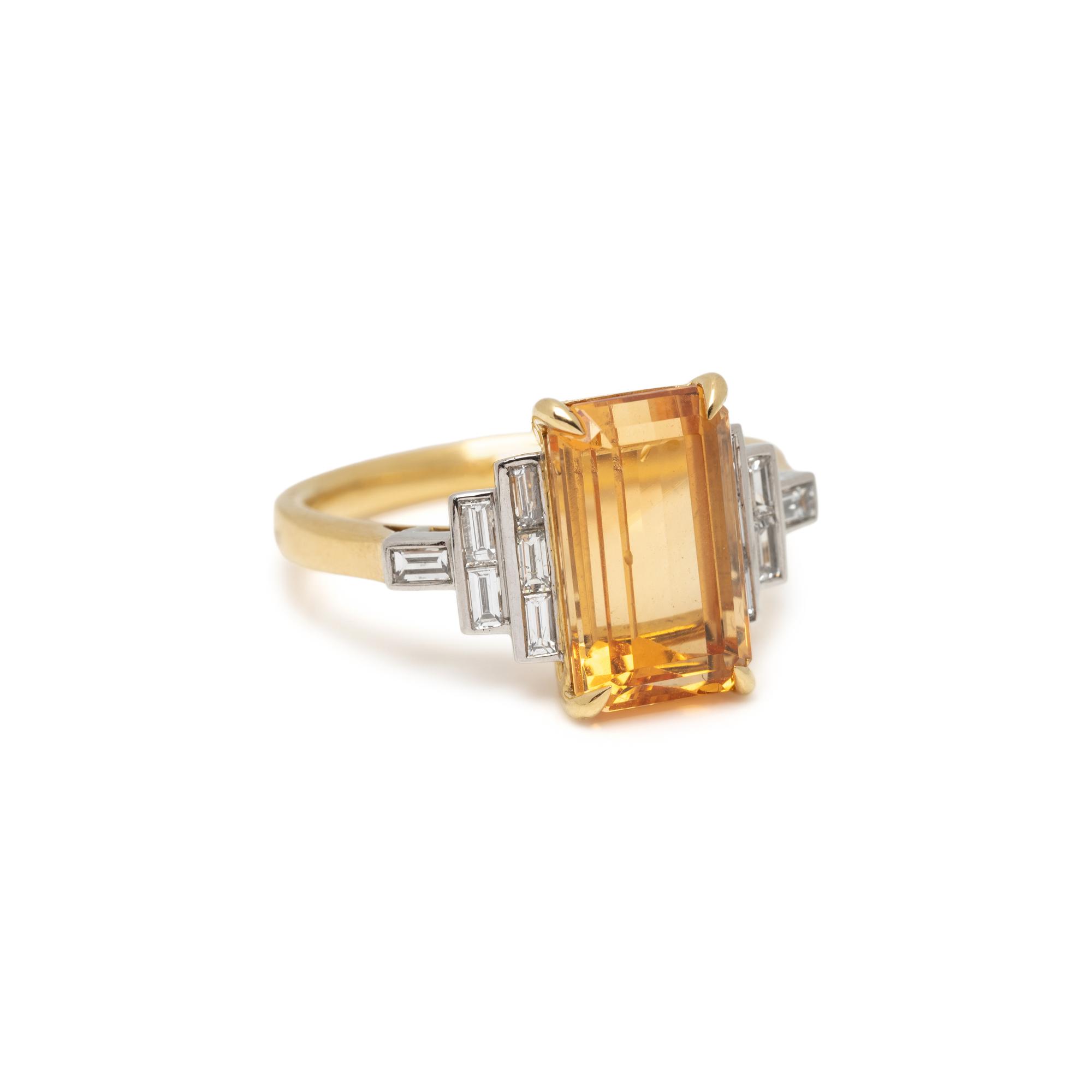 TOPAZ AND DIAMOND RING