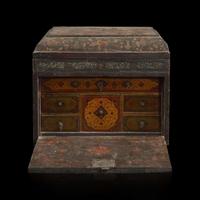 A Persian painted lacquer table chest 波斯漆器小箱 Qajar period ????