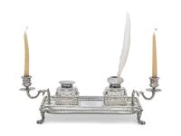 A Victorian Silver Inkstand