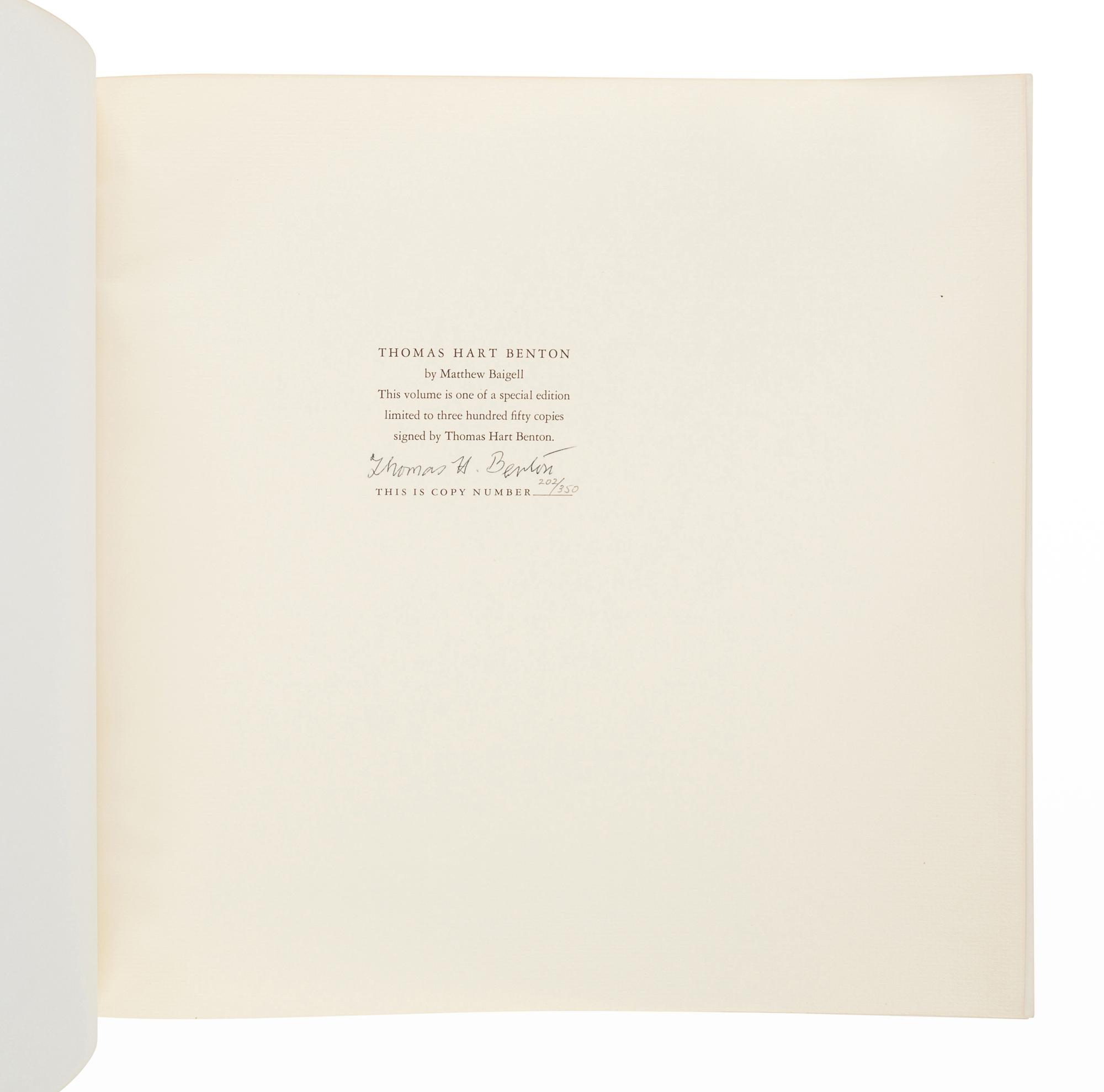 [BENTON, Thomas Hart (1889-1975)]. BAIGELL, Matthew. Thomas Hart Benton. New York: Harry N. Abrams, Inc., 1973.