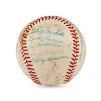 A Hall of Fame Multi Signed Autograph Baseball (Beckett Authentication Services Letter of Authenticity)