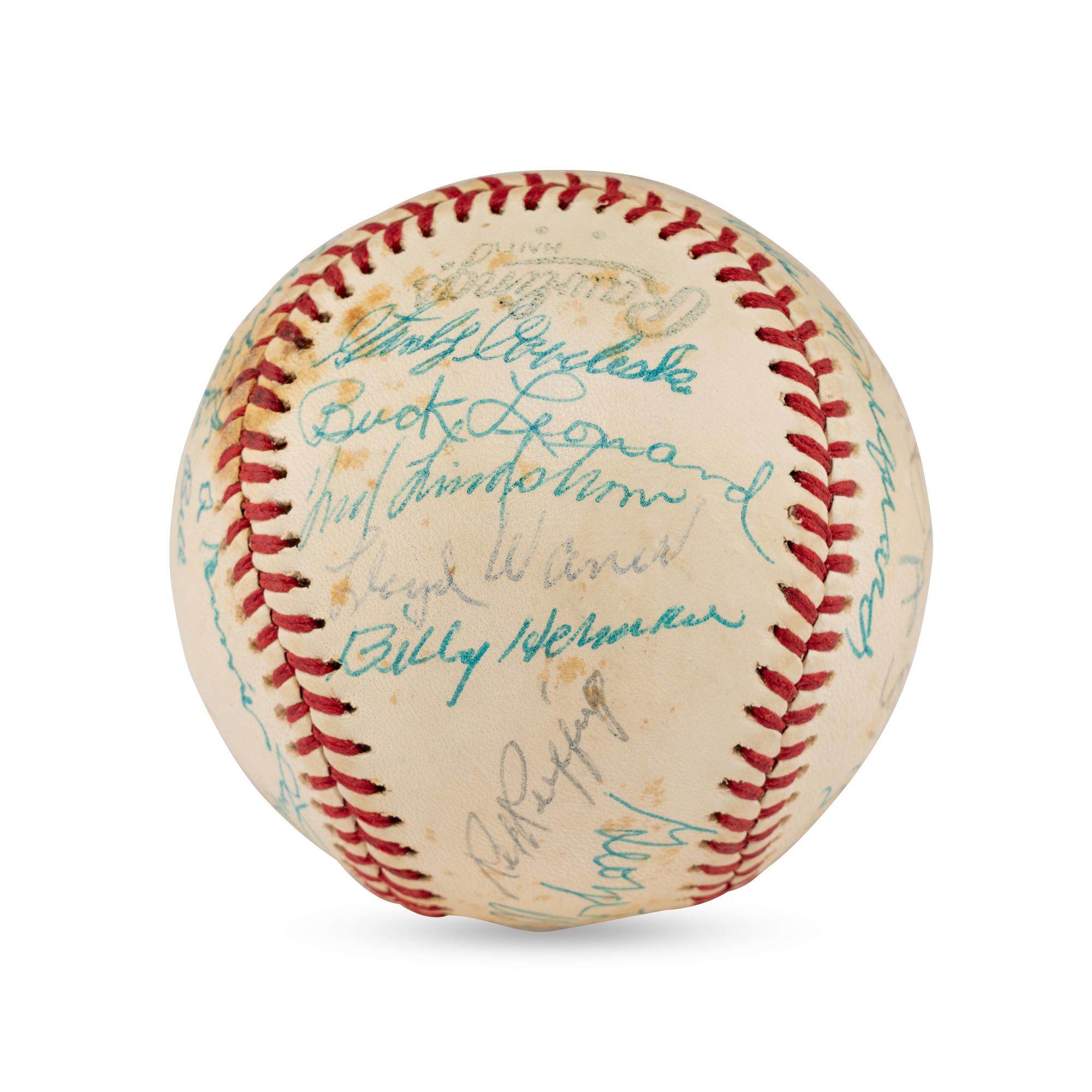 A Hall of Fame Multi Signed Autograph Baseball (Beckett Authentication Services Letter of Authenticity)