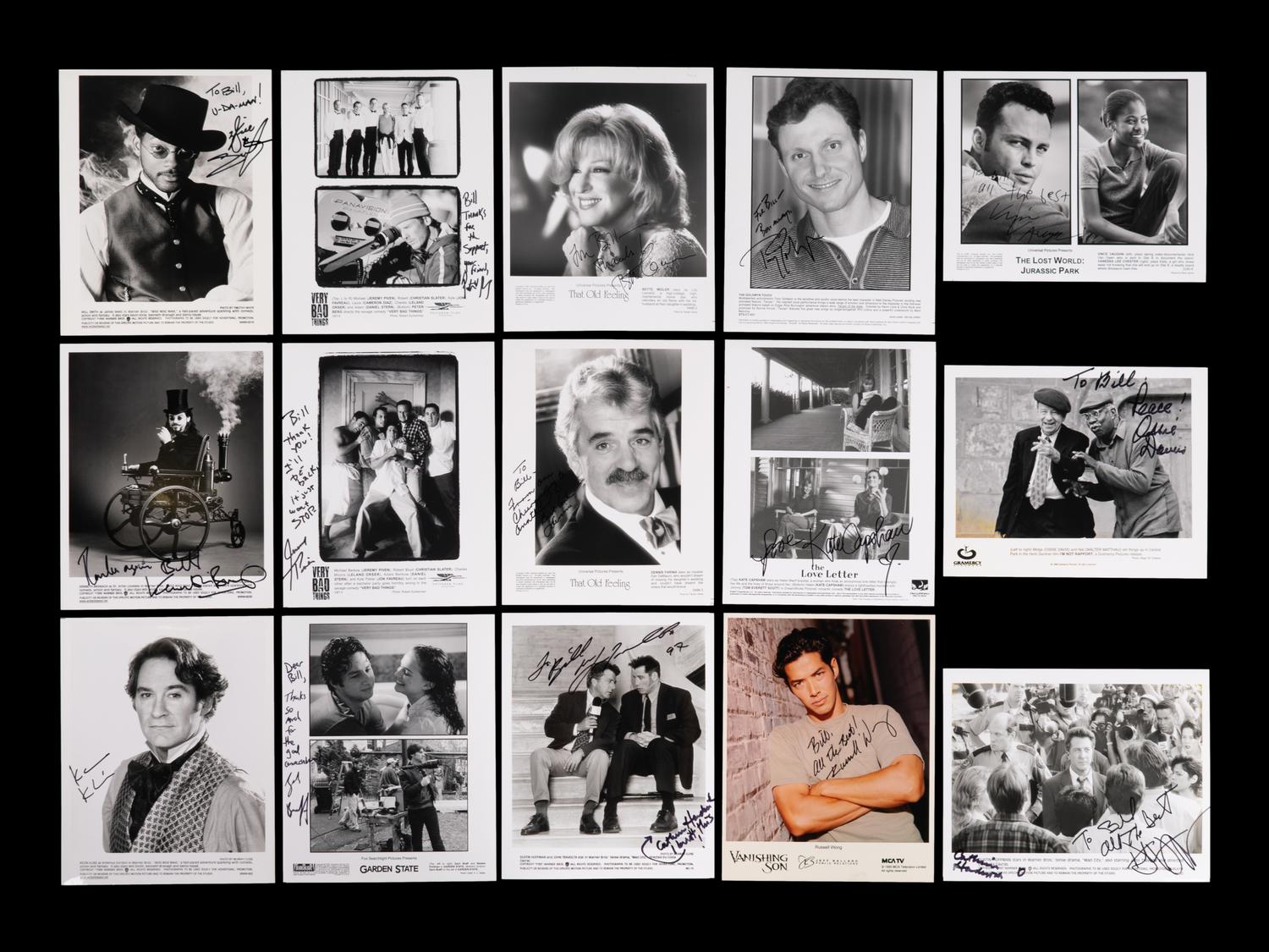 (Celebrity) A group of 20 autographed photographs of celebrities, comprising: