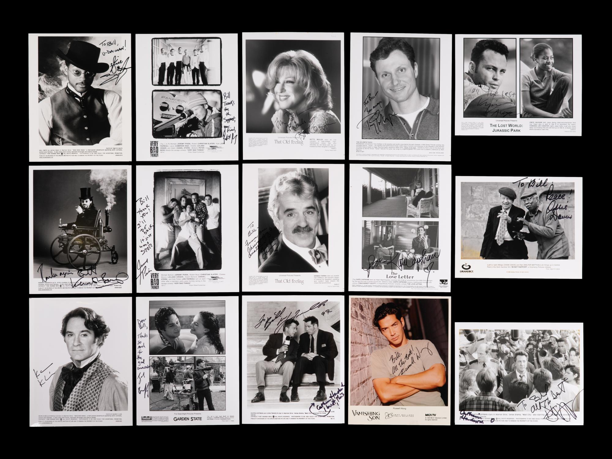 (Celebrity) A group of 20 autographed photographs of celebrities, comprising: