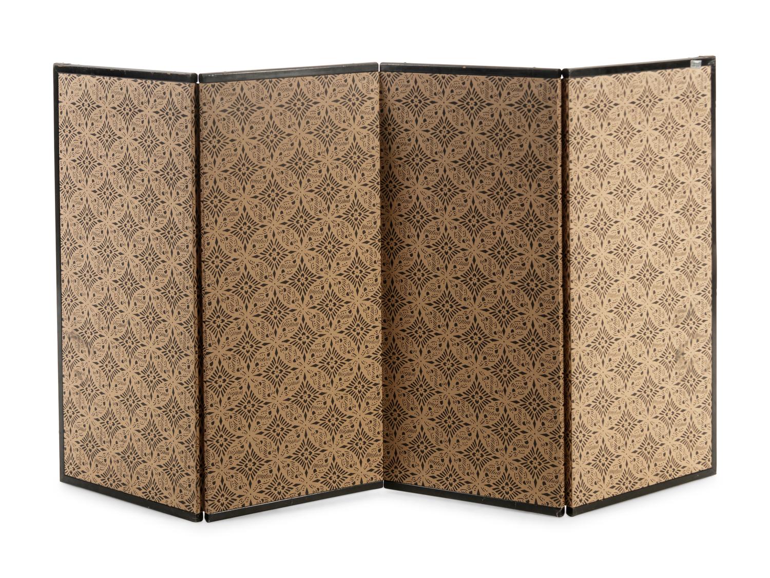 A Japanese Paper Four-Panel Screen