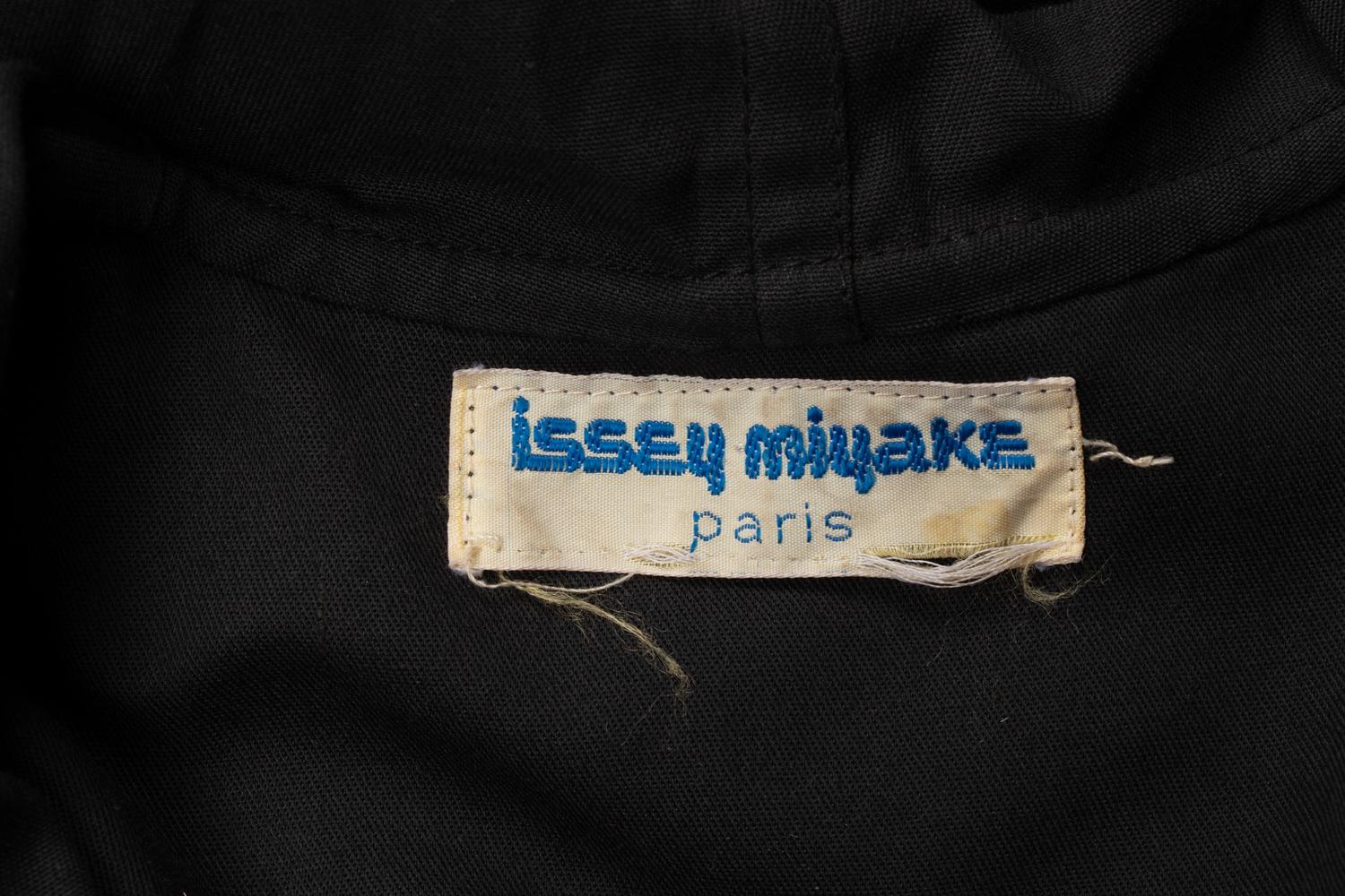 Issey Miyake, Paris Label Hooded Cape Poncho, Late 1970s