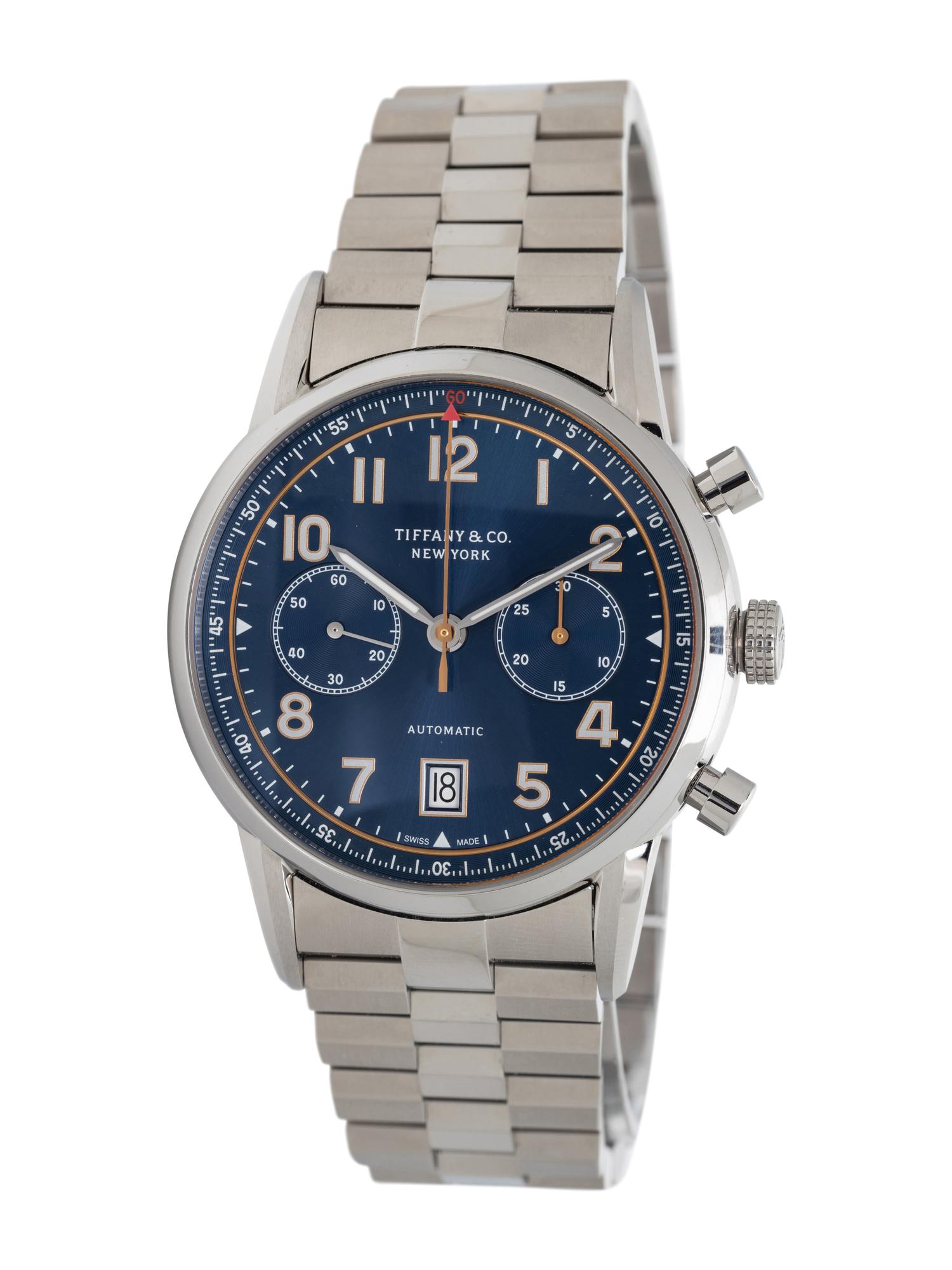 TIFFANY & CO., STAINLESS STEEL 'CT60' CHRONOGRAPH WATCH