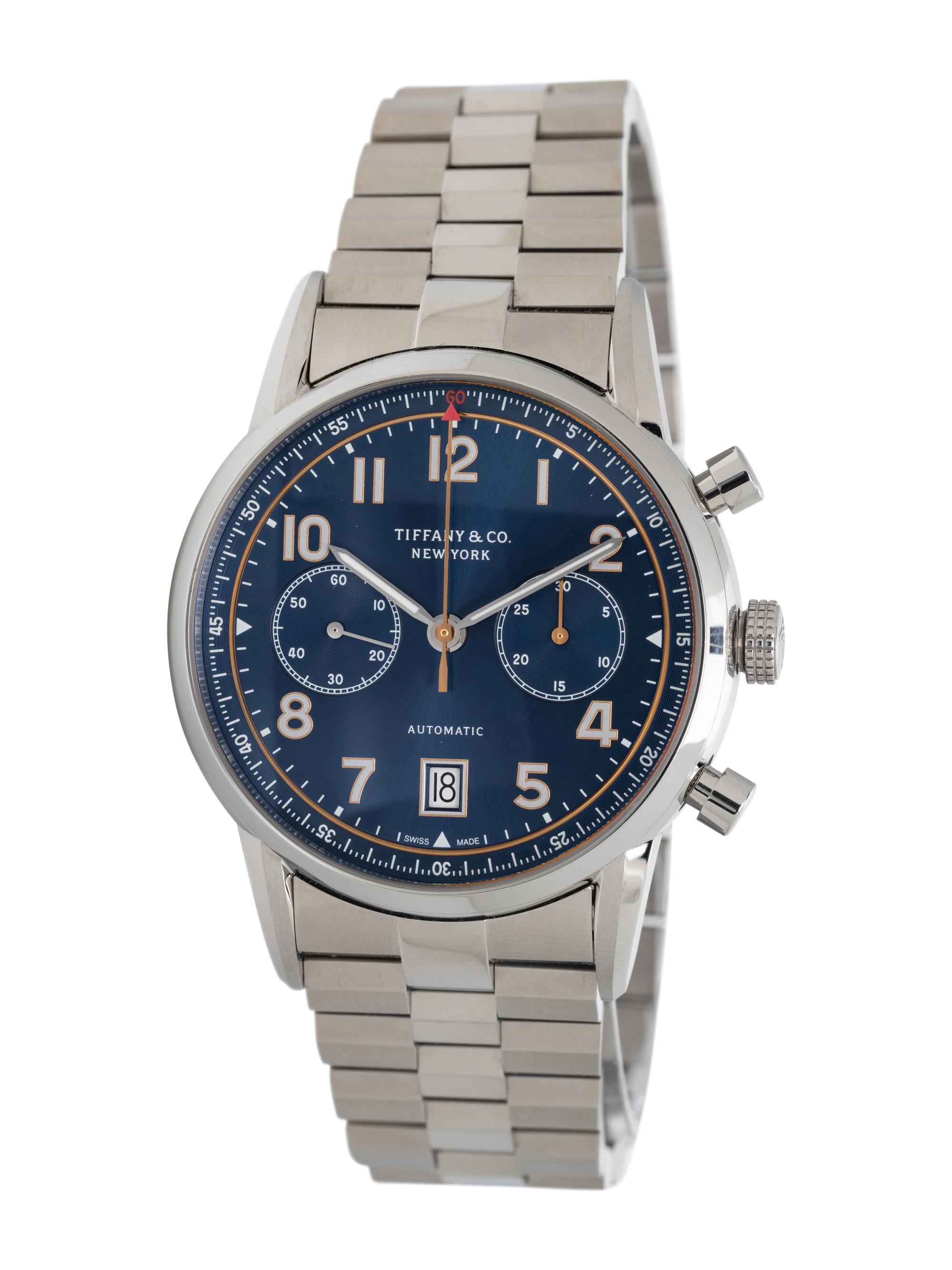 TIFFANY & CO., STAINLESS STEEL 'CT60' CHRONOGRAPH WATCH