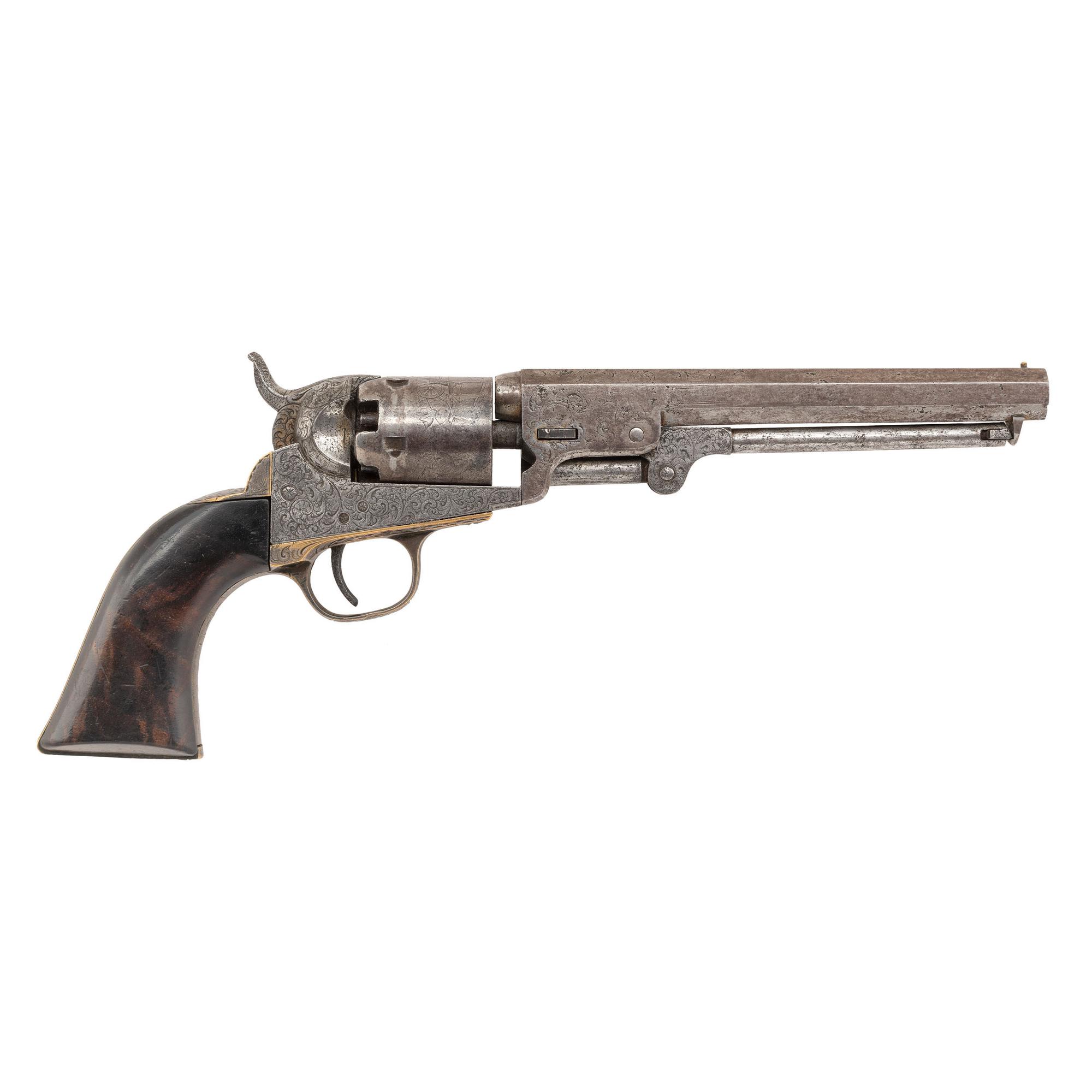 Factory Engraved Colt Model 1849 Pocket Revolver attributed to Gustave Young and Inscribed to Captain Chauncey McKeever