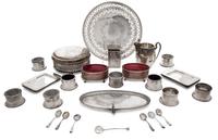 A Collection of American Silver and Silver Mounted Articles, 20th Century, comprising a Meriden Brittania Co. reticulated dish, a Curri