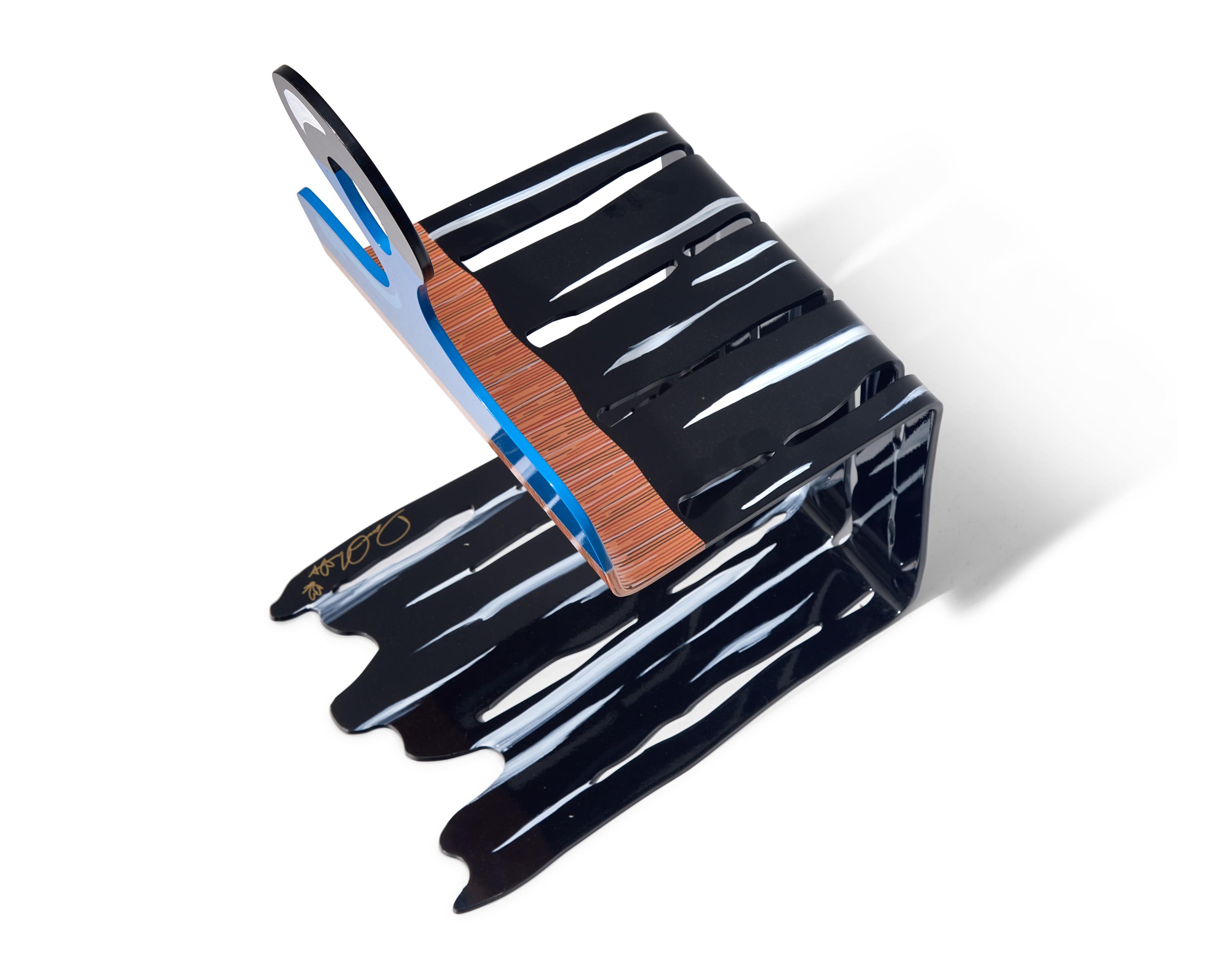 Grab a Chair (Black and Blue)