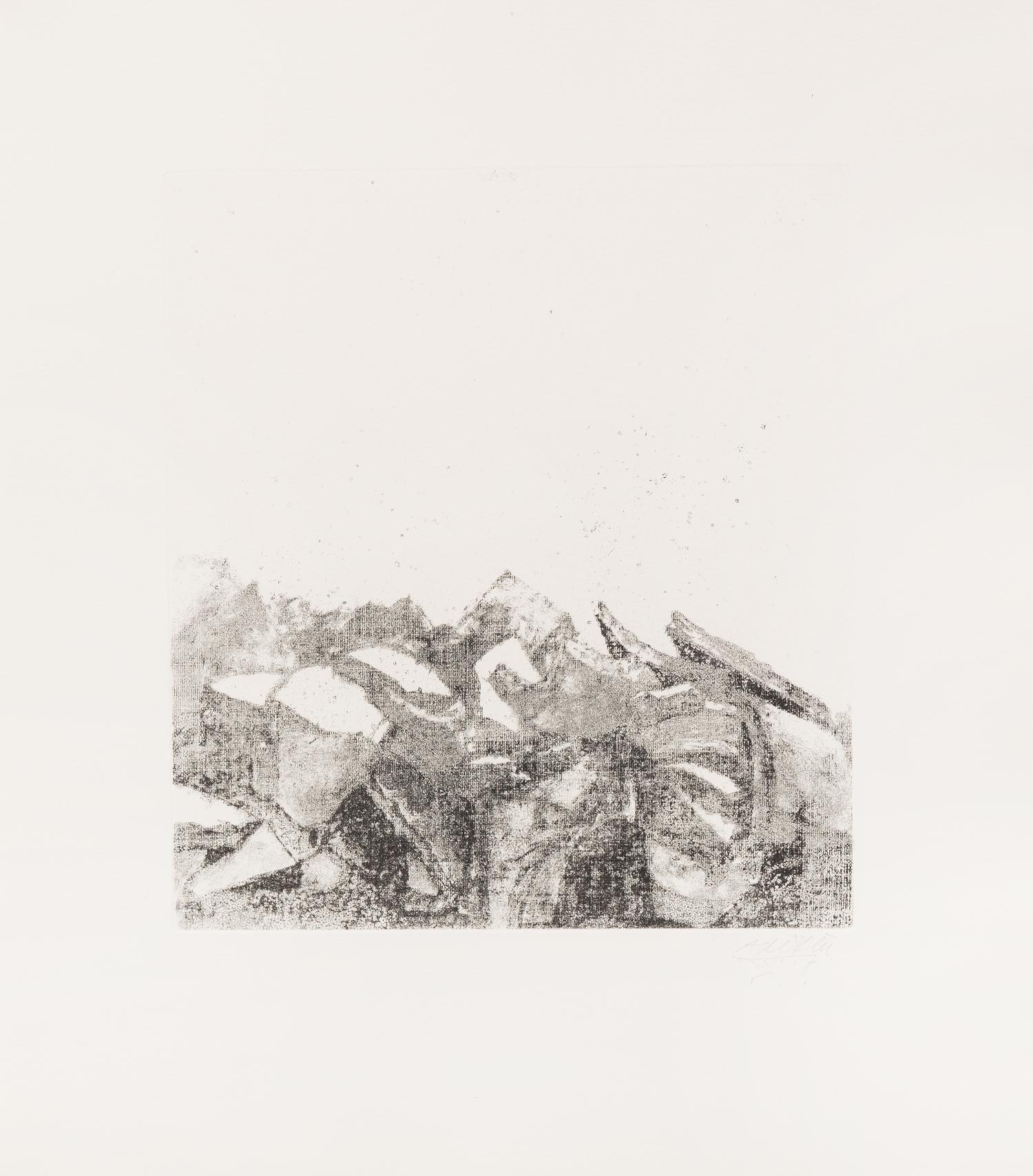 Avigdor Arikha, (Israeli, 1929-2010), Au loin un oiseau, 1973 (complete portfolio of 5 etchings)