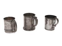 Three American Silver Mugs and Beakers