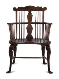 An English Yew Wood Windsor Armchair
