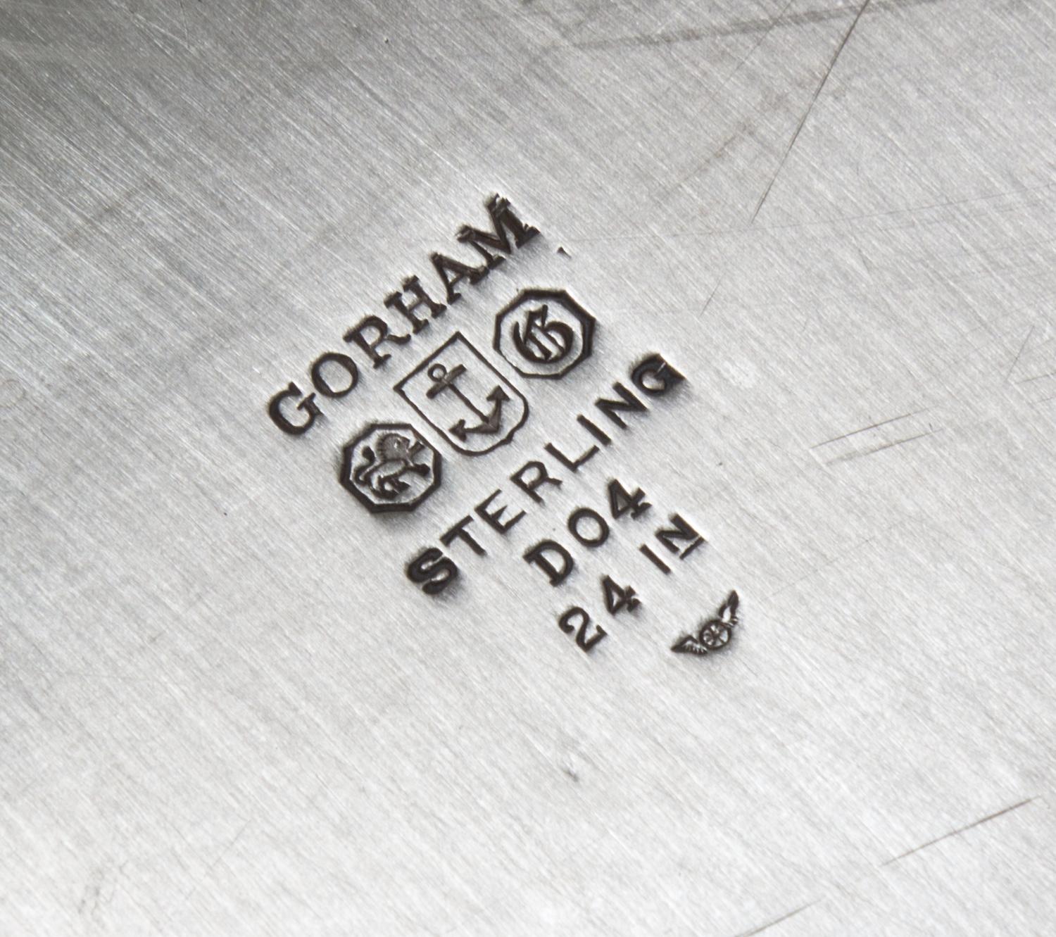 An American Art Deco Silver Serving Tray, Gorham Mfg. Co., Providence, RI, 1931, centered by a monogrammed O.