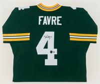 A Brett Favre Signed Autograph Green Bay Packers Jersey Display (Beckett Authentication Services Letter),