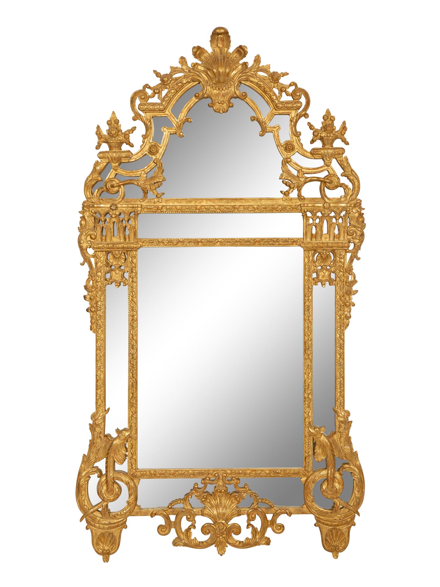 A Louis XV Style Giltwood Mirror