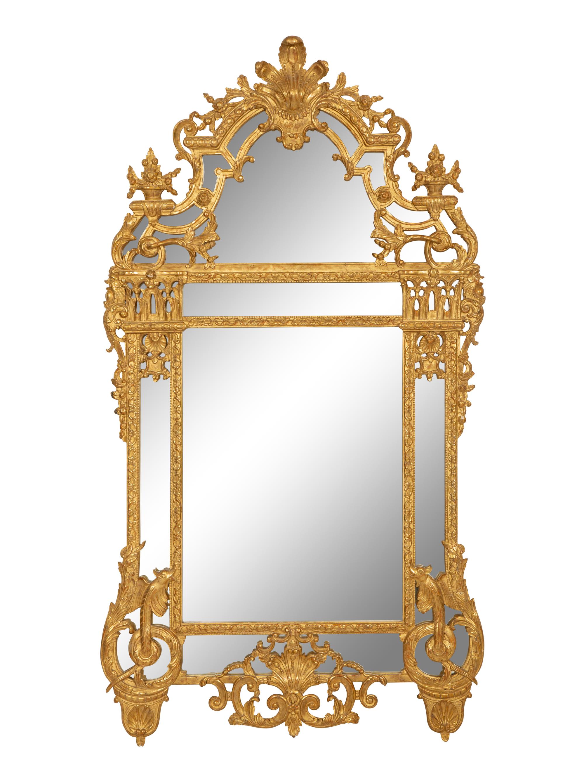 A Louis XV Style Giltwood Mirror