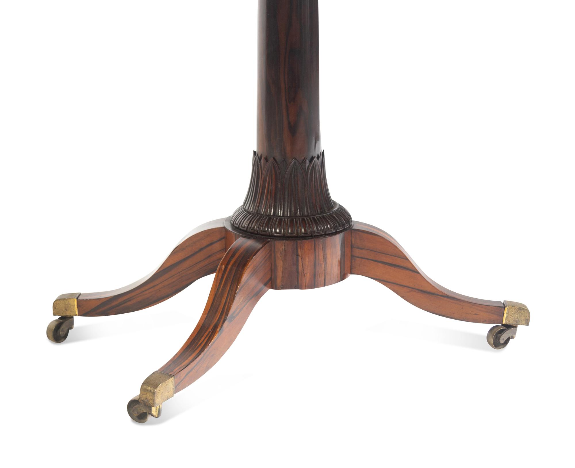 A Regency Calamander Flip-Top Table