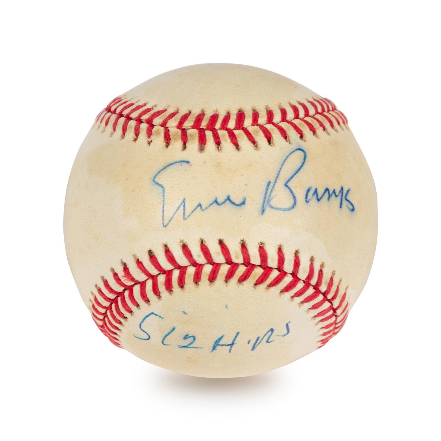 An Ernie Banks Signed Autograph Baseball (Beckett Authentication Services BAS Certified),