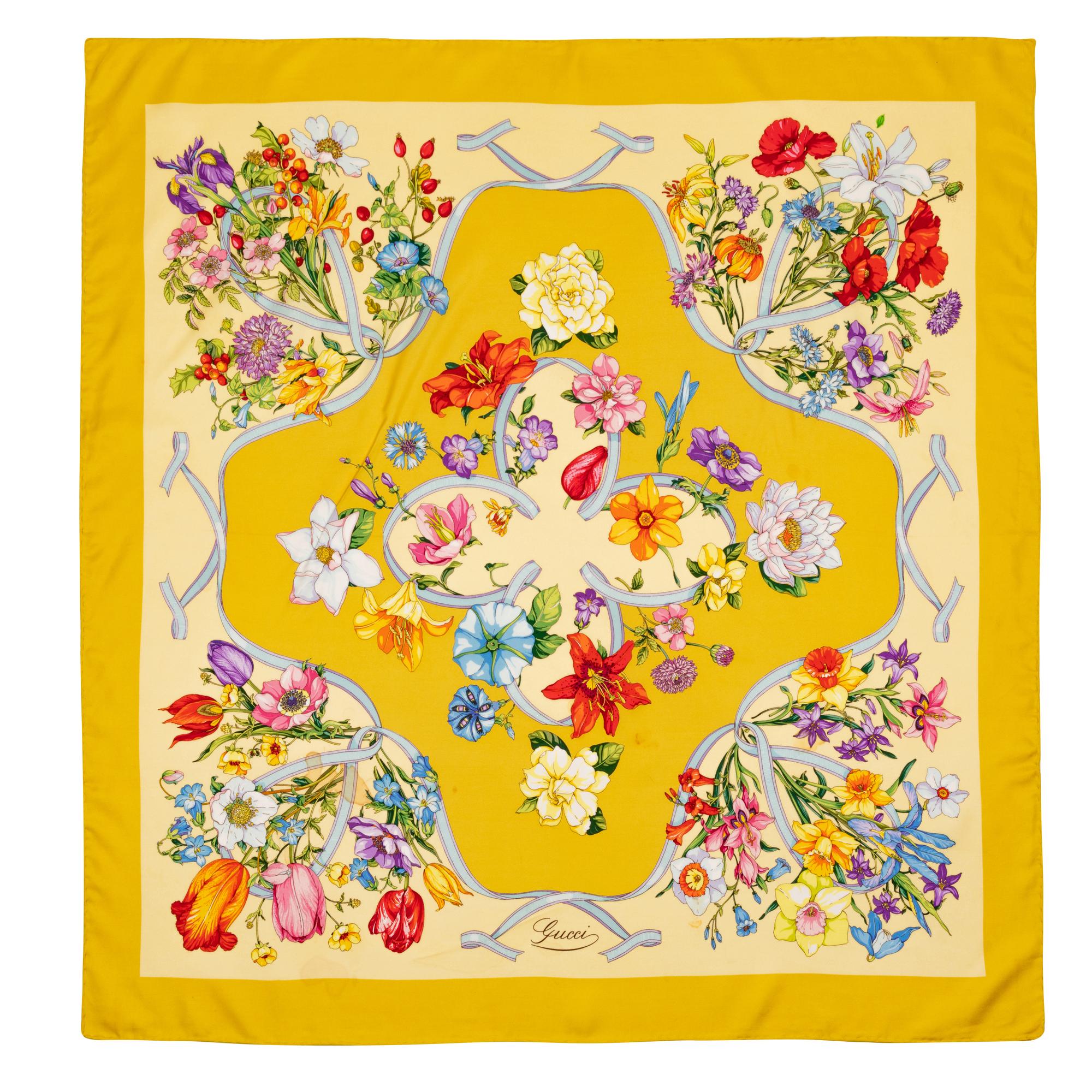 Gucci Silk Scarf, 1980-90s