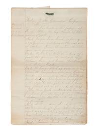 [MAPS & ATLASES]. Manuscript survey report and map of a Virginia estate, August 1872.