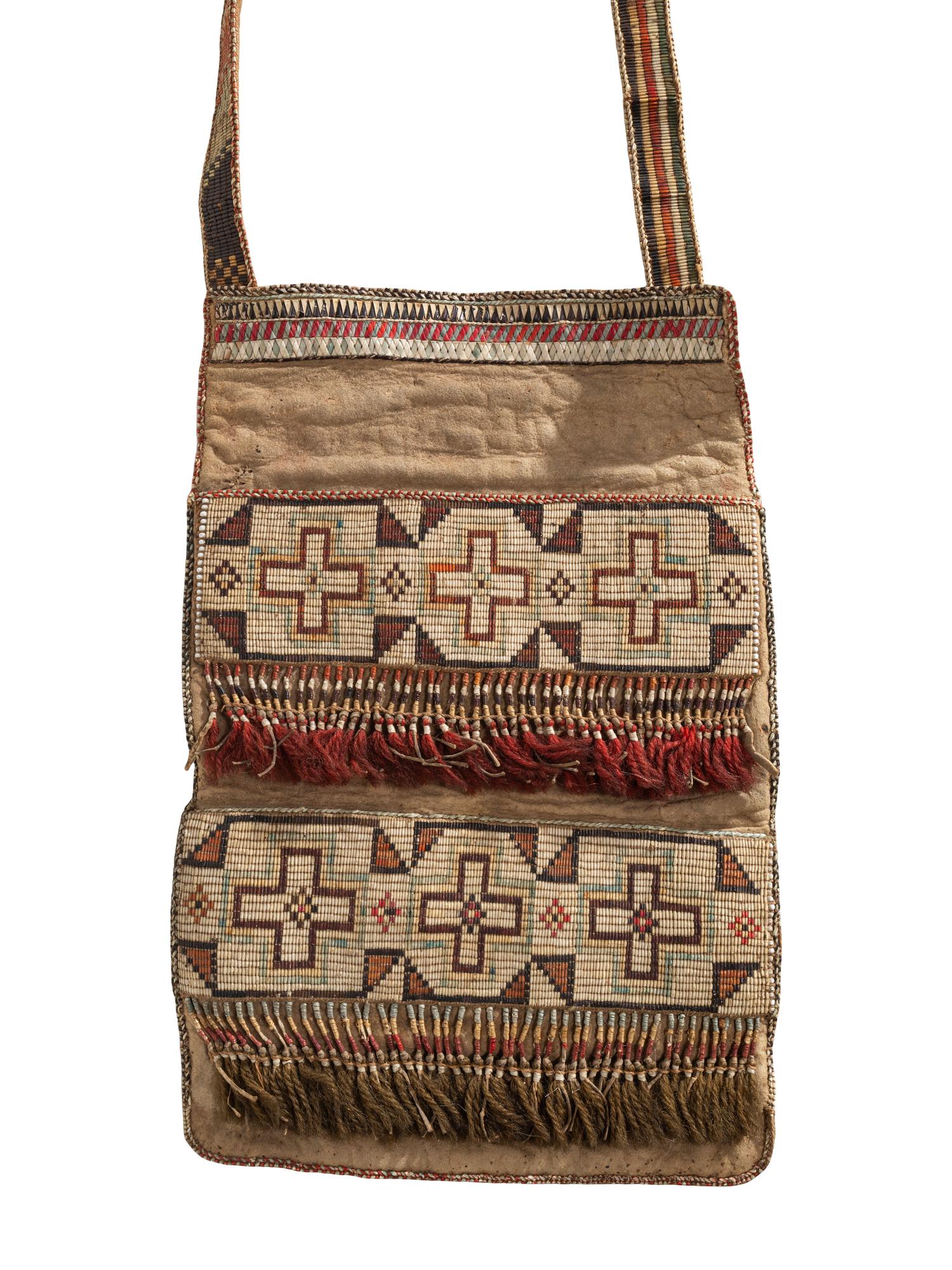 Early Cree Quilled Shoulder Bag