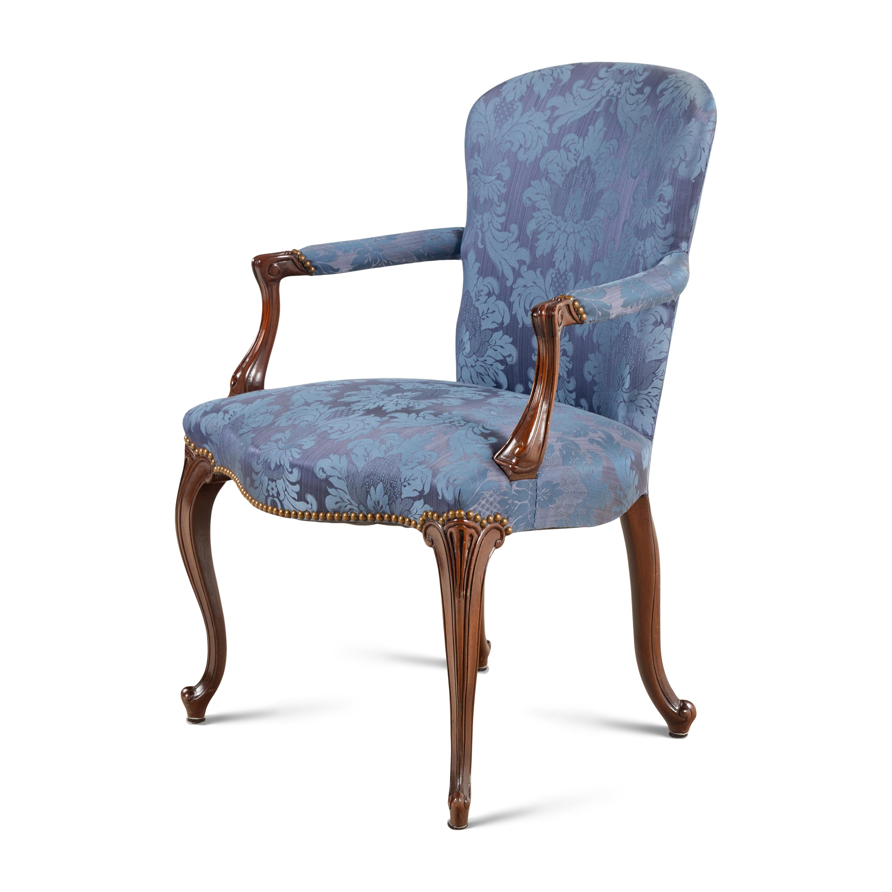 A Louis XV Style Walnut Fauteuil