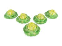 A Set of 20 Mottahedeh Stately Homes Porcelain Lettuce Boxes and Stands — 20TH CENTURY