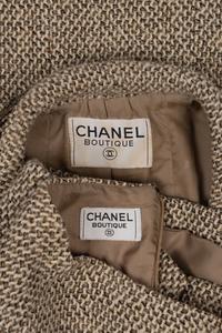 Chanel Brown and Tan Skirt Suit, 1990s