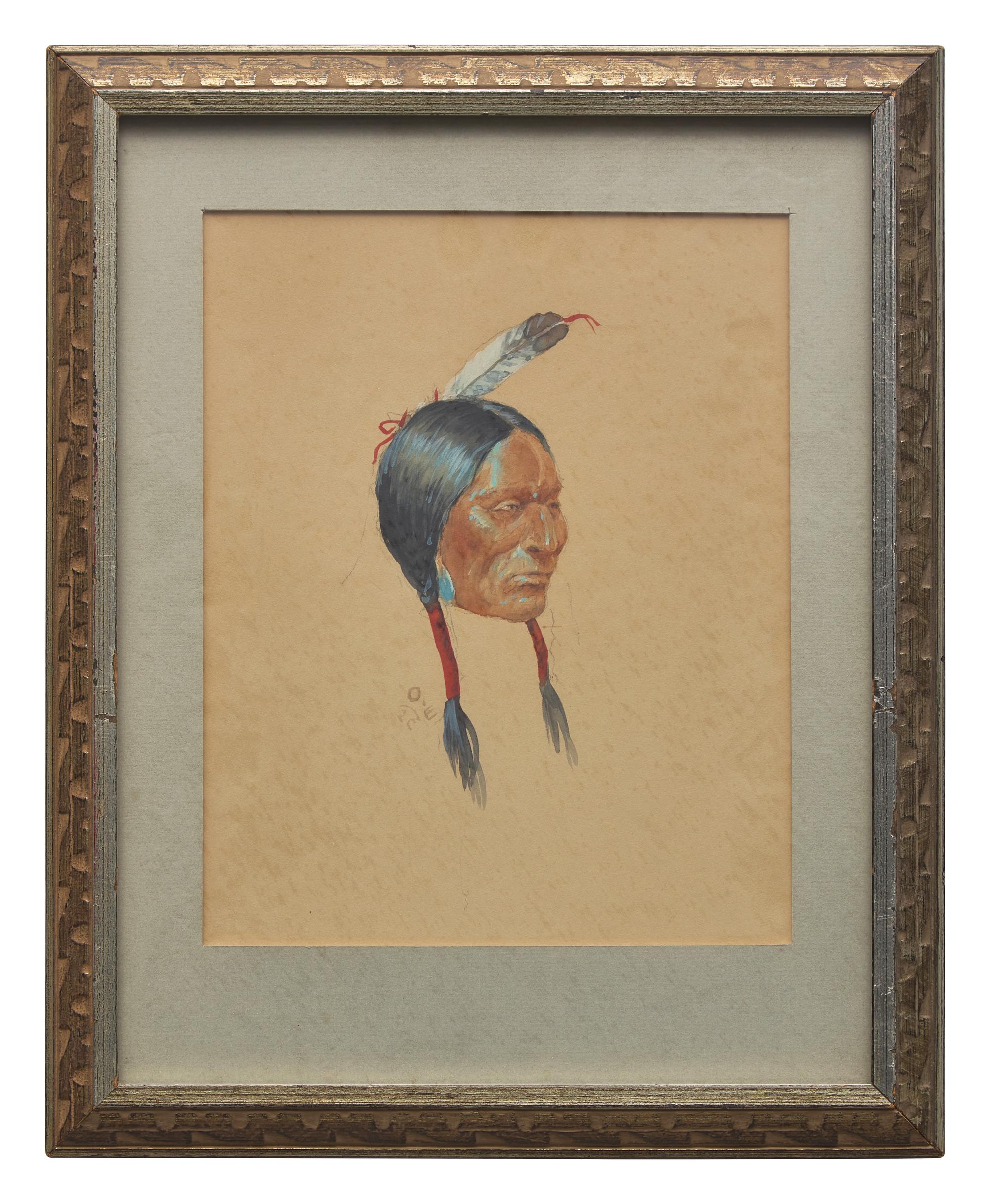 Olaf Wieghorst (1899-1988), A Portrait of a Native American