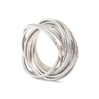 SHAY, WHITE GOLD AND DIAMOND 'ROLLING ORBIT' RING