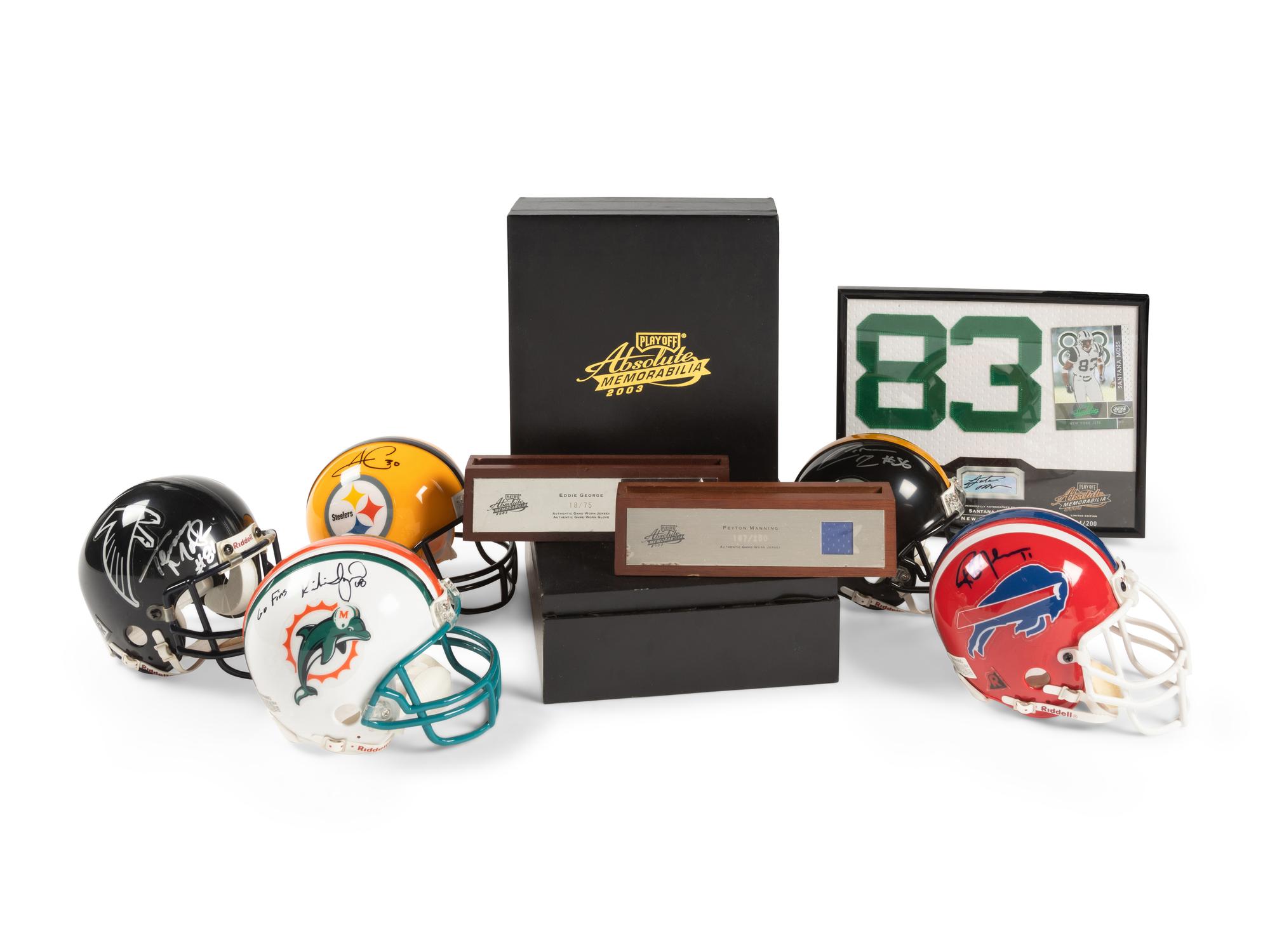 A Large Group of NFL Signed Autograph and Display Items Including Dan Marino