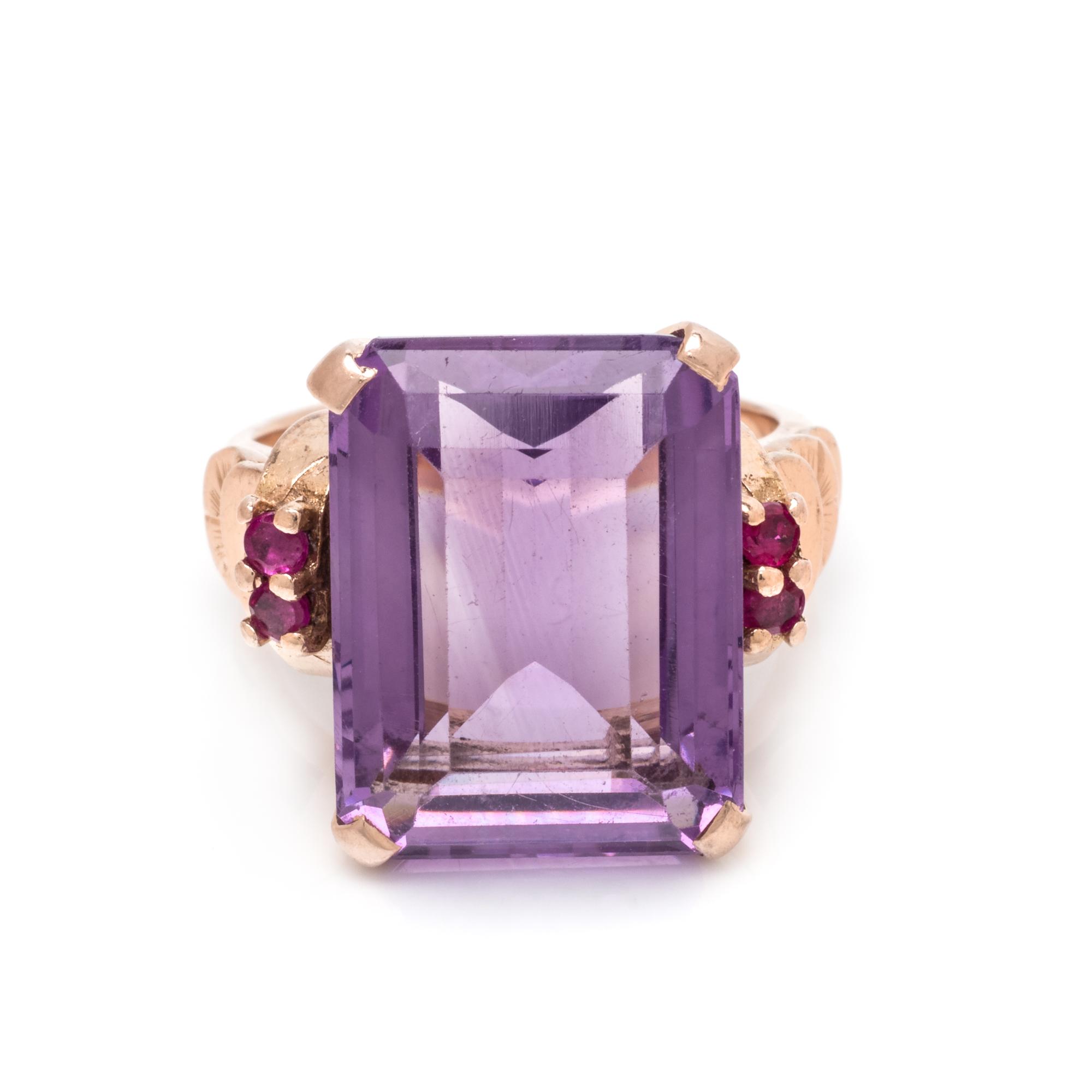 AMETHYST AND GEMSTONE RING