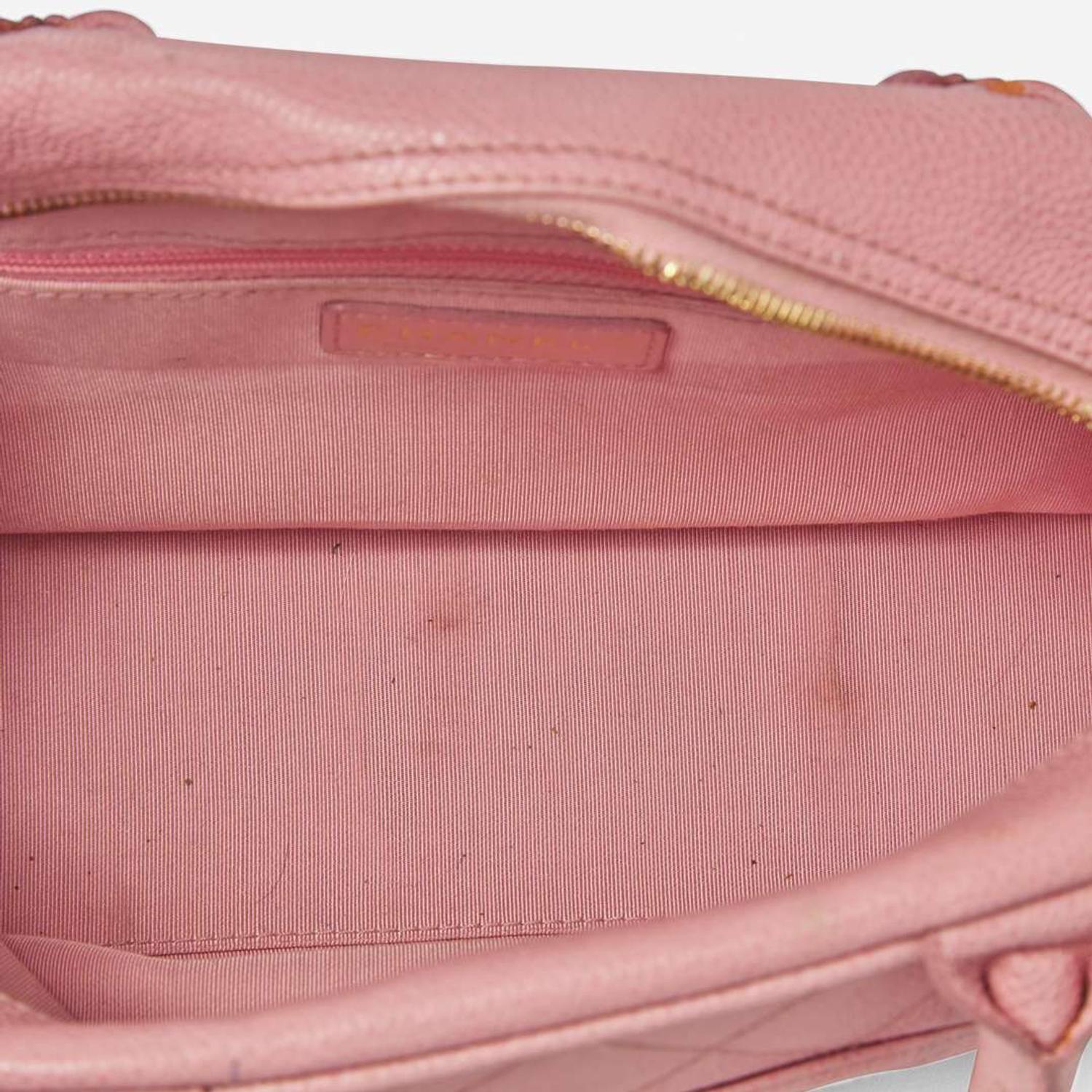 A Pink Chanel Mini Bowling Bag Chanel