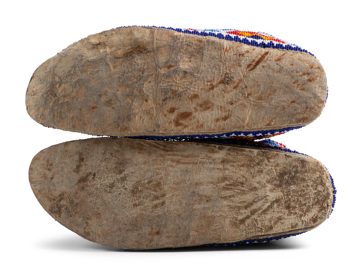 Plains Beaded Hide Moccasins