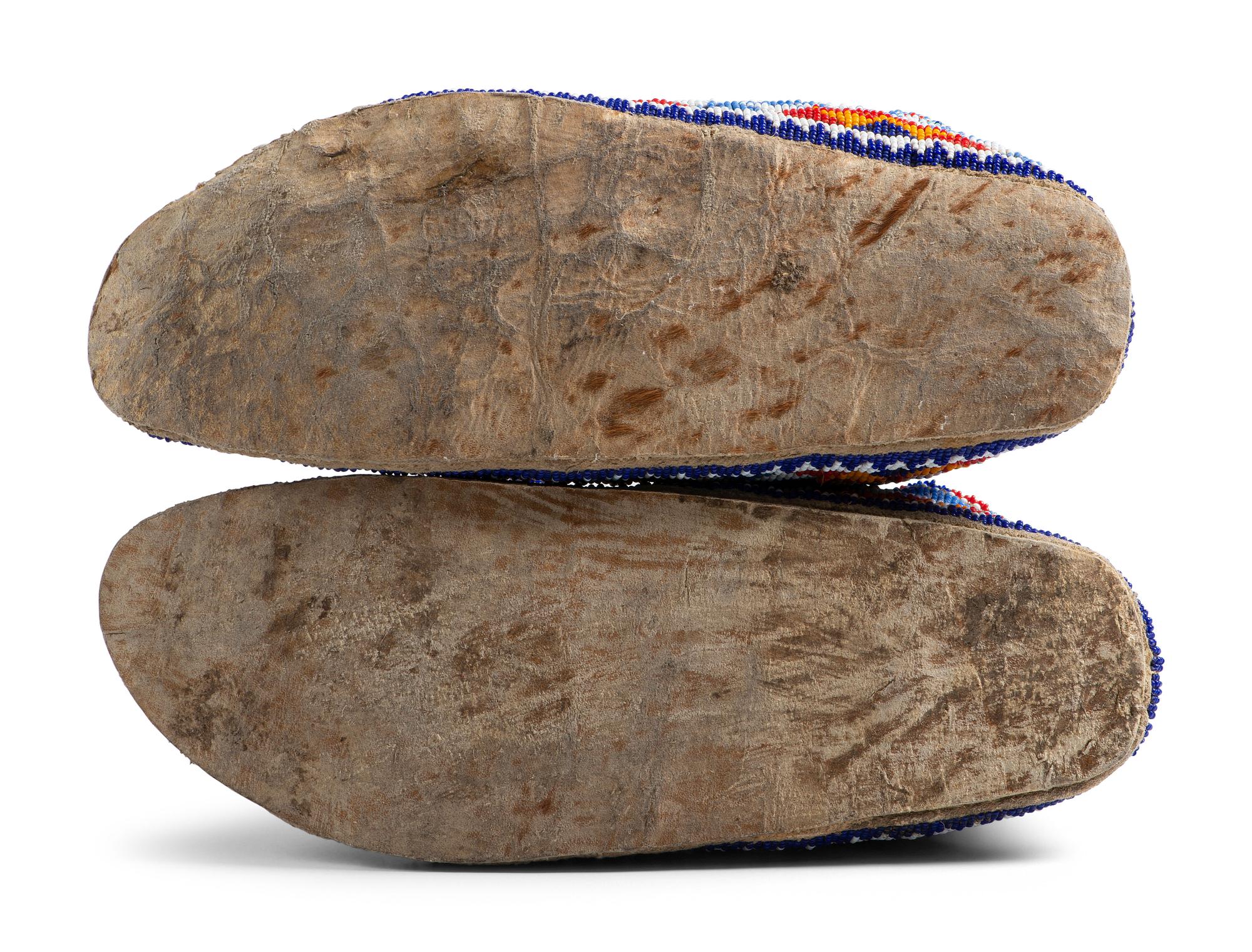 Plains Beaded Hide Moccasins
