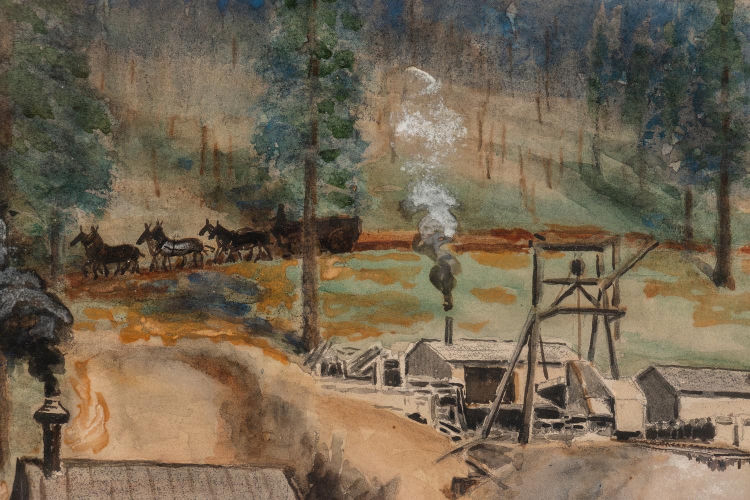 Western Mining Scene , circa 1870