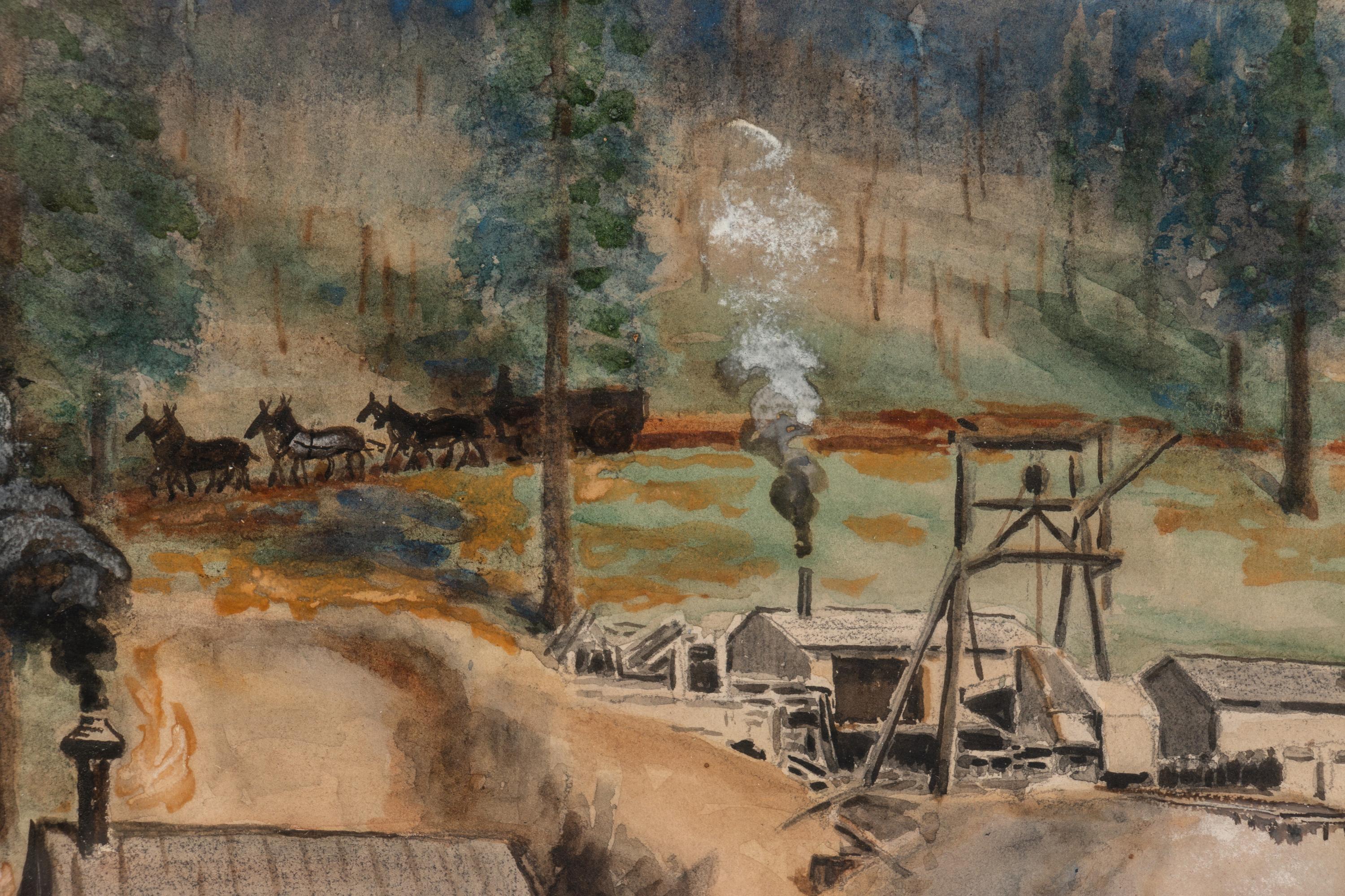 Western Mining Scene , circa 1870