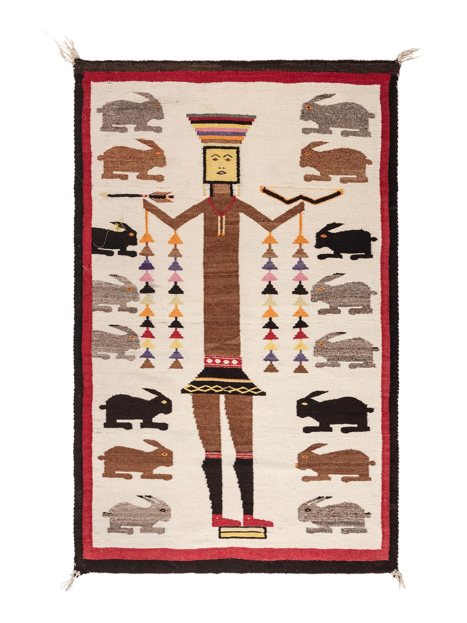 Navajo Pictorial Yei Weaving / Rug