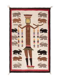 Navajo Pictorial Yei Weaving / Rug