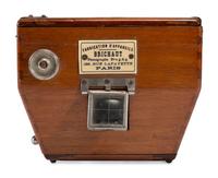 [EARLY PHOTOGRAPHY]. Truncated roll film box camera. Brichaut, Paris.
