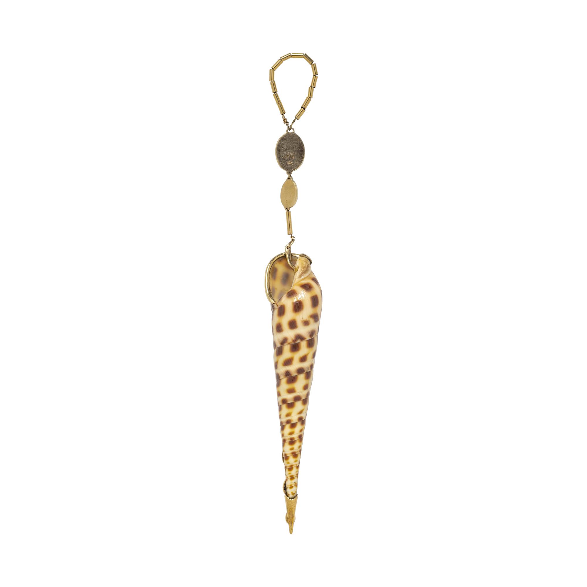 MARGUERITE STIX, SHELL AND TURQUOISE PENDANT
