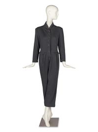 Geoffrey Beene Grey Wool Jumpsuit